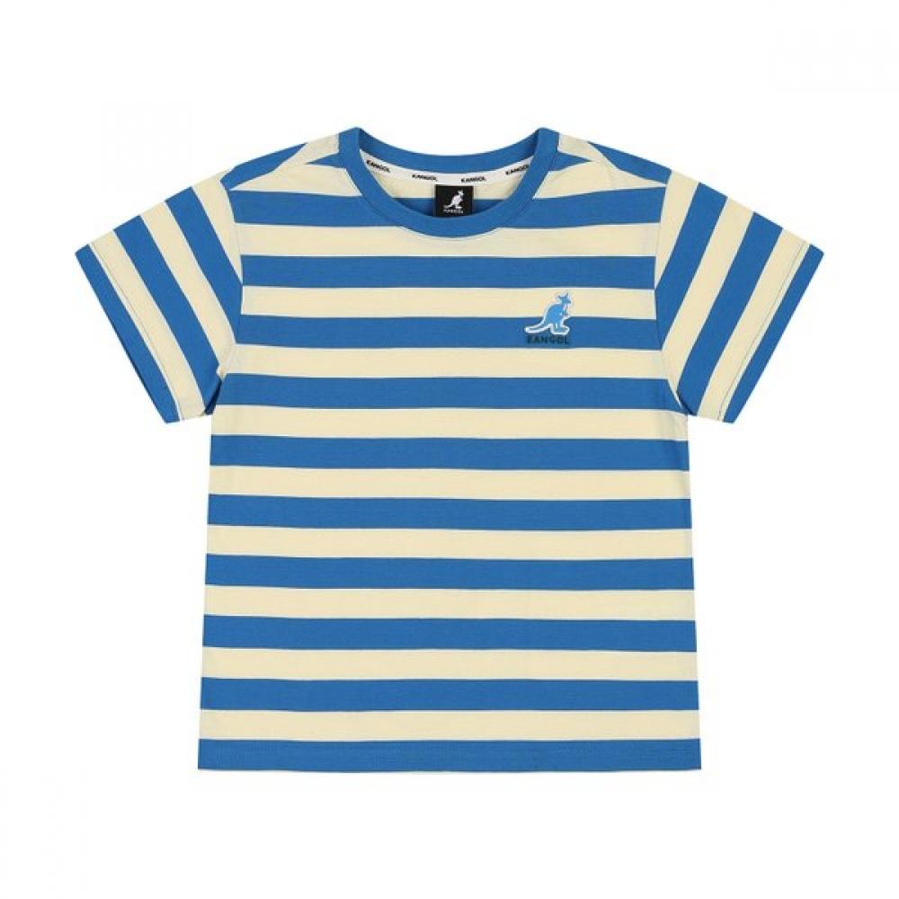 Kangol Kids Bold STripe ShorT Sleeve T shirT Blue Sb 0006 Blue/100