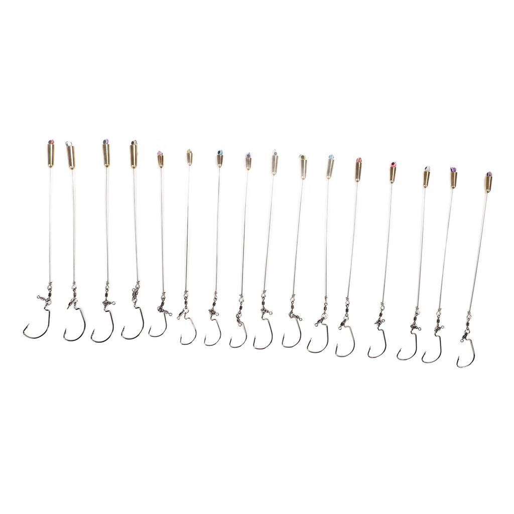 Fishing Rig Set with Weight Fish Eye Bead Robust Lightweight Corrosion Resisting Sea Fishing Barb Hook Rig Set