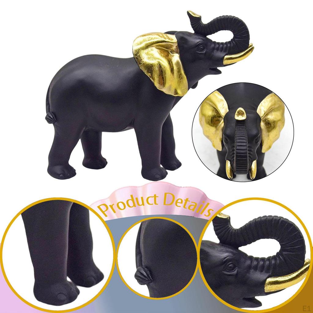 Elephant Statue Decoration Resin Decorative Figurine Sculpture for Table Centerpiece