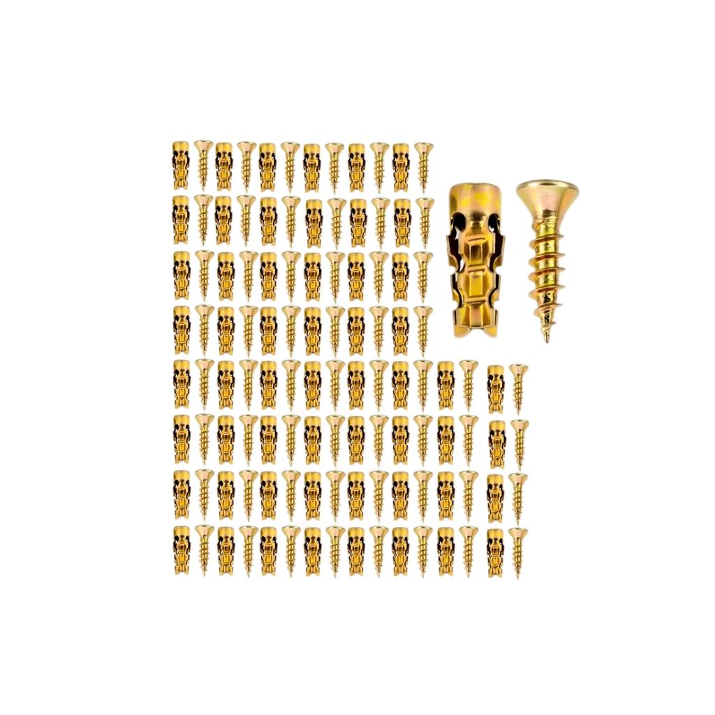 Cabinet Hinge Short Expansion Screw Set for Stone Tile Partition Installation Durable Fastening Hardware Suitable for Various Wood and Metal Surfaces