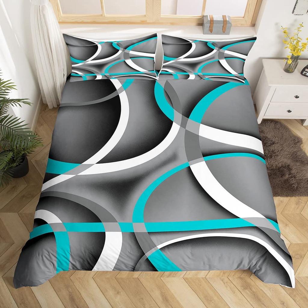 Romantic Theme Red Rose Three-Piece Quilt Cover 3D Digital Printing Bedding Set Bed Cover
