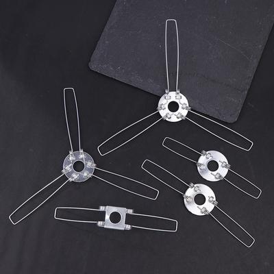 4 Piezas 2-Púas 3-Púas Galvanizado Clip de Resorte de Fijación Hebilla de Resorte Para Fijar Pantalla Metralla Bricolaje Para Lámparas Colgantes Linternas