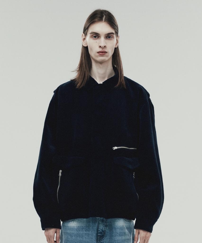 Thevinylhouse Corduroy Blouson Navy (Vh2Dfub930A)