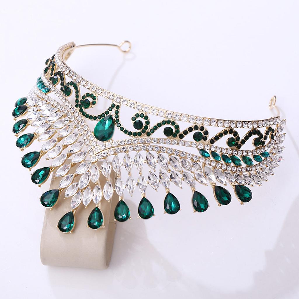 Bridal Rhinestone Crown Alloy Material Luxury Style Wedding Hair Accessory