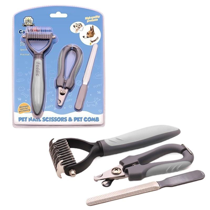 

Набор ножниц для ухода за домашними животными, маникюрные ножницы для кошек, чистка собак, расческа с открытым узлом, кусачки для ногтей из нержавеющей стали, пилочка для ногтей large серый