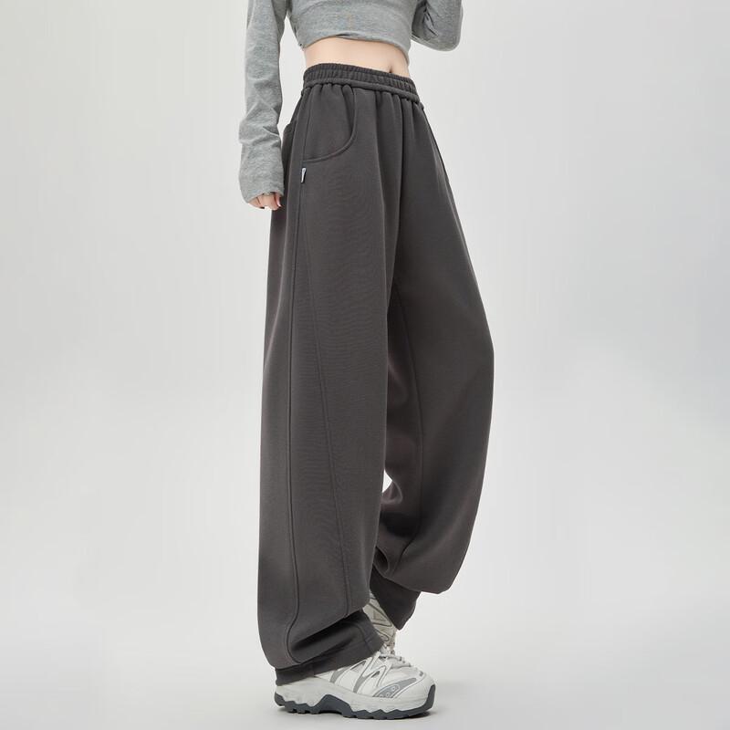 Women s Casual High-Waisted Wide-Leg Pants M