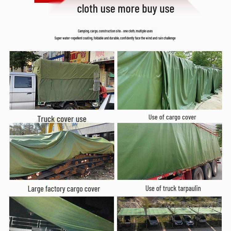 Verdickte wasserdichte Canvas-Plane: Langlebige, sonnen- und regenfeste Abdeckung für Fahrzeuge und Waren