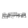 Sleek Contemporary Style All‑Aluminum Four‑Piece Weather‑Resistant Outdoor Sofa Furniture Set