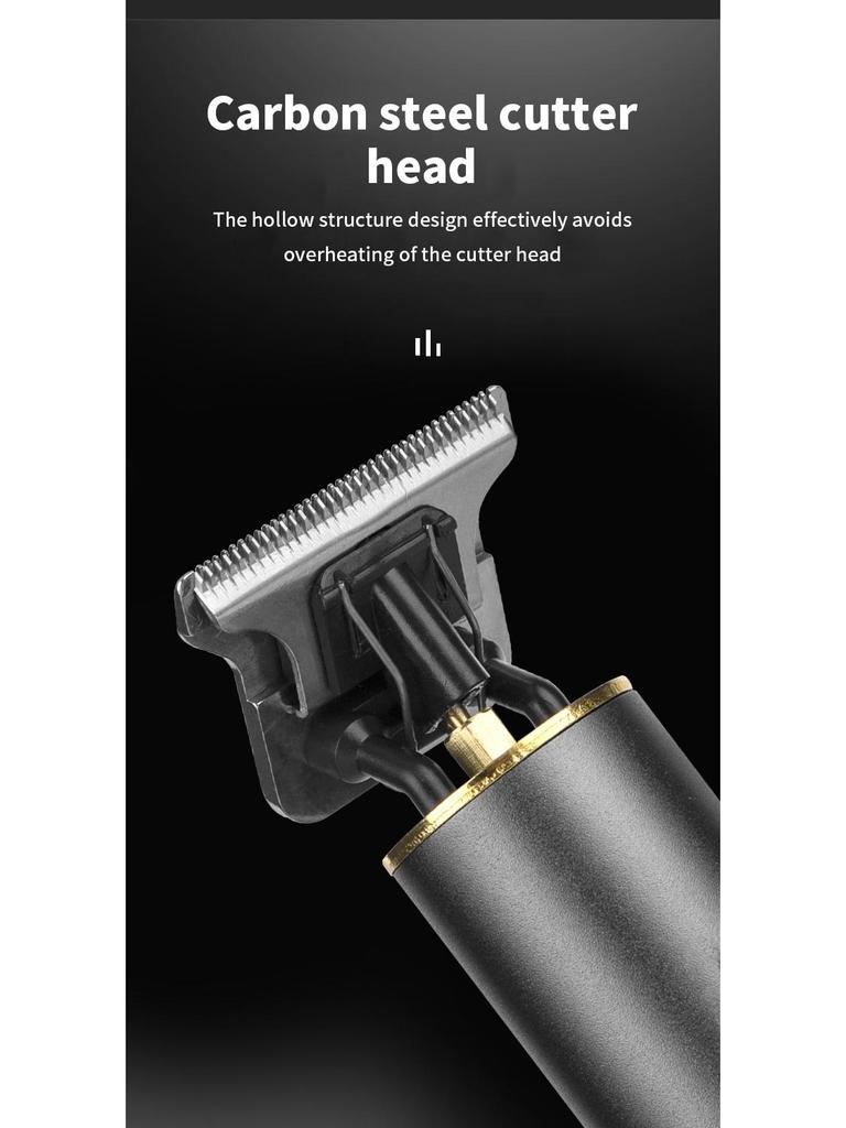 Rechargeable T9 Bald Electric Hair Clipper & Razor with Carving Mark Design