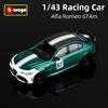 Bburago 1:43 Alfa Romeo GTAm Alloy Sports Car Model Diecast Vehicles Static Collectible Toy Ornament