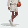 Adidas 2024 Collection Chapter 01 Mid-Rise Fitted Solid Color Basketball Shorts Unisex Bottoms Sesame IN7701