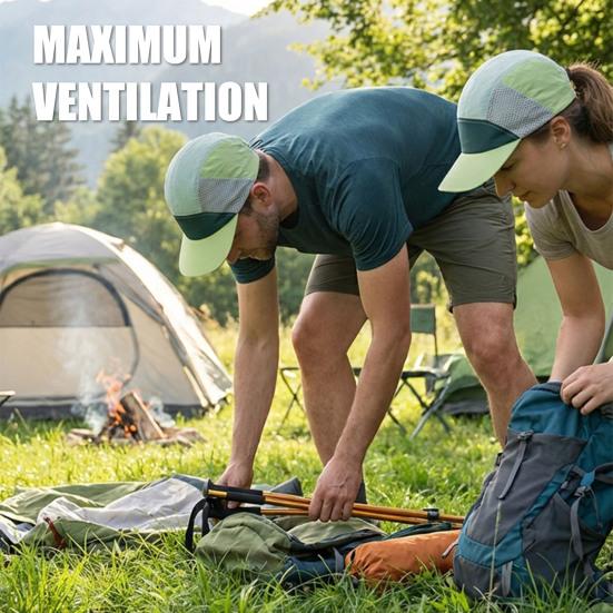 Quick-Dry Running Hat for Men & Women, Cooling Hat UPF 50+ Thin Baseball Cap, Lightweight Breathable Mesh Sport Hat
