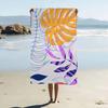 Tropical Plant Pattern Print Cartoon Beach Towel Cute Kawaii Room Decor Bath Girls Children Hand Towels For Bathroom Shower