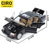 AASW1 Toy car, 1:24 black Mercedes-Benz classic car model with tiger head design, die-cast aluminum alloy, high-quality car model gift
