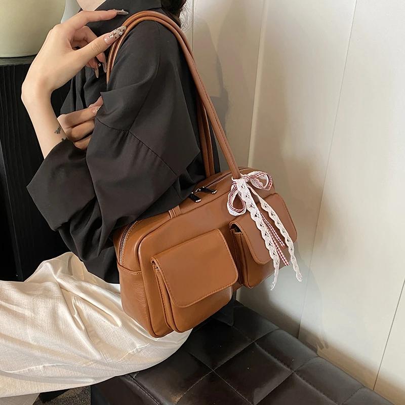 Милые дизайнерские сумки-подмышки с бантом для женщин — фото 3