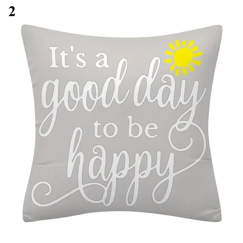 45*45Cm Flower Letter Print Cushion Cover Ployster Throw Pillows Sofa Home Decor Pillower Cover Decorative Pillowcase
