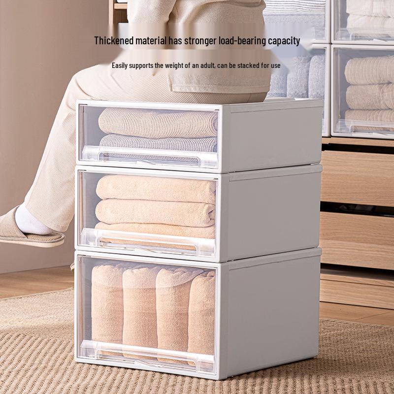 Scatola portaoggetti per abbigliamento e intimo in stile giapponese bianco – Organizer per armadio senza installazione