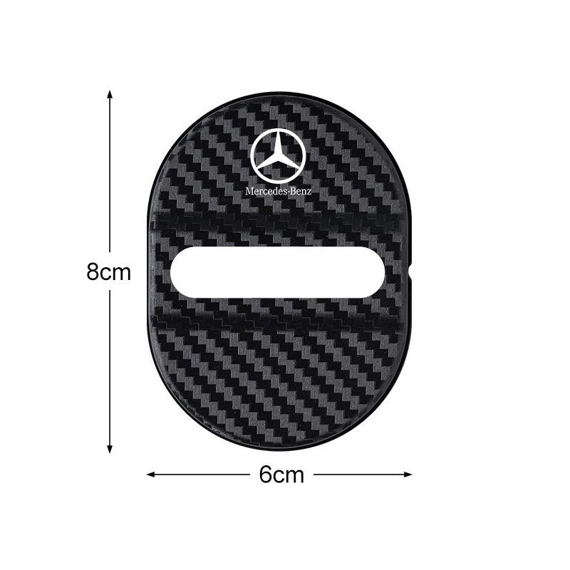 For Mercedes Benz 4PC Car Door Lock Anti Rust Protective Cover Car Door Lock Cover For Mercedes Benz AMG W124 W202 W203 W204 W210 W212 CLK Sticker