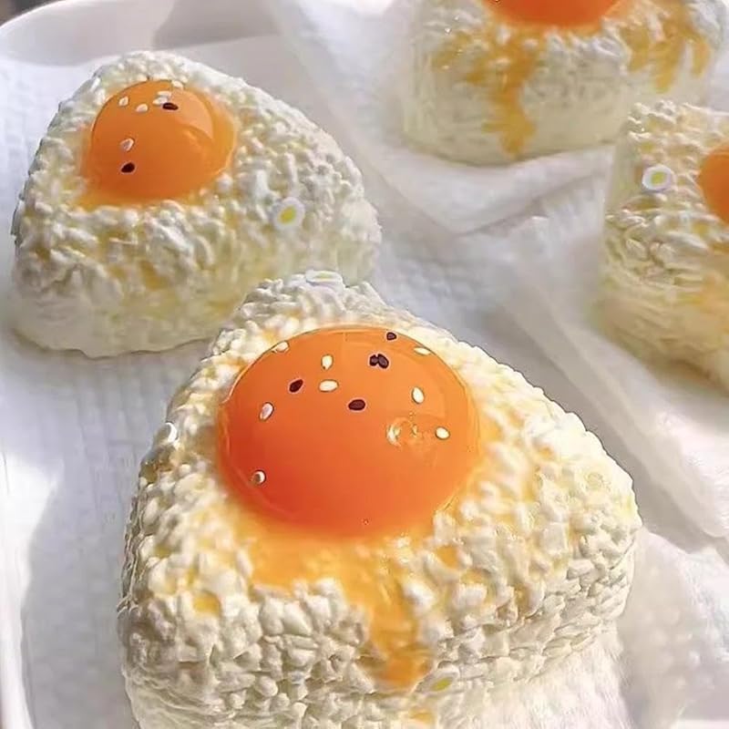 Милая сквиш-игрушка в виде рисового шарика, Сквиш-игрушка, Снятие стресса, Расслабление, Убийца времени, Медленно поднимающаяся, Мягкая, Веселая еда-игрушка, Идеально для фестивалей, Рождества,