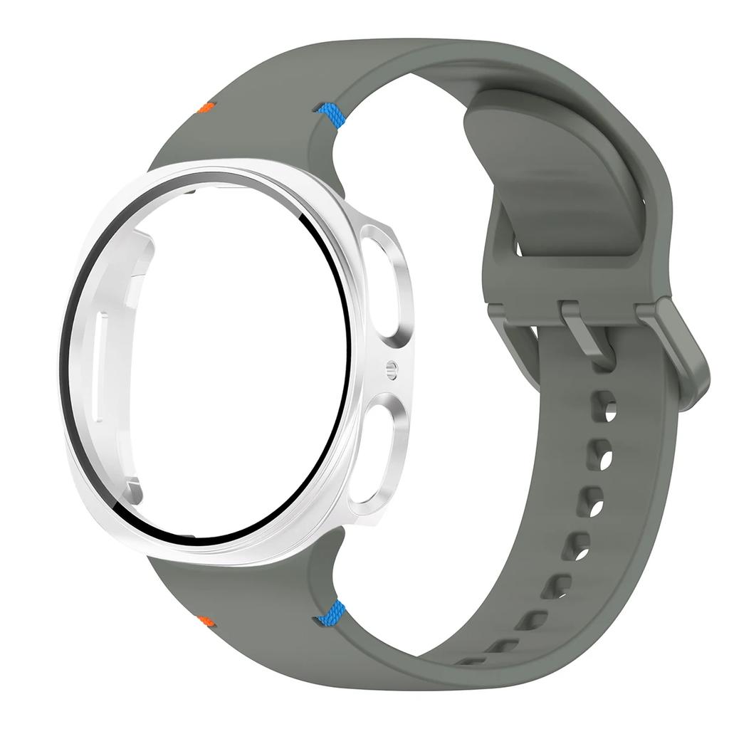 NEW Case+Silicone Strap For Samxung Galaxy Watch 8 40mm 44mm Smart Watch Bracelet Original WristBand PC Protector Watch8 Cover