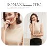Women's Cashmere Sleeveless Vest - Autumn/Winter, Half-High Collar, Solid Color, Seamless Knit Pullover