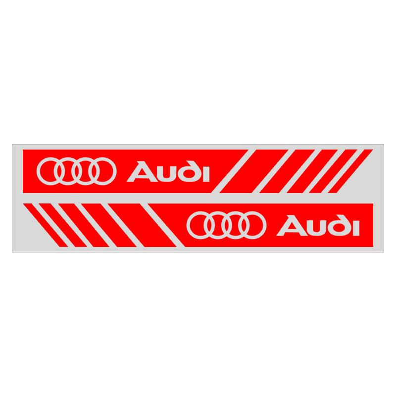 2pcs Emblems Car Stripe Racing Strips Rear View Mirror 3D Stickers For wszj8 B8 B7 B5 B6 B9 8P A1 A3 A4 A5 A7 A8 Q3 Q5 Q7 Q2