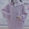 Roztomilá mikina do uší jaro podzim mikina s kapucí streetwear ženy oversized mikiny ležérní mikina v japonském stylu kawaii dívka