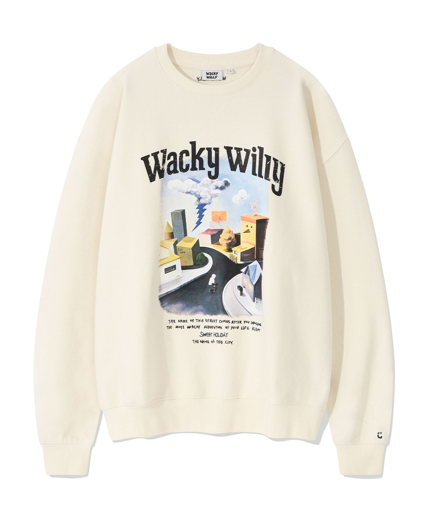 Свитшот с иллюстрацией Wacky Willy Кремовый S