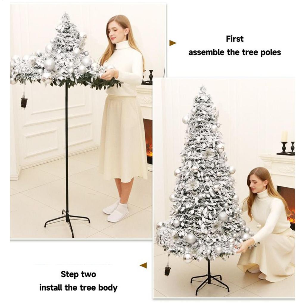 Artificial Foldable Christmas Tree Home Decor Without Lights with Hanging Ornaments for Thanksgiving Holiday Birthday parties