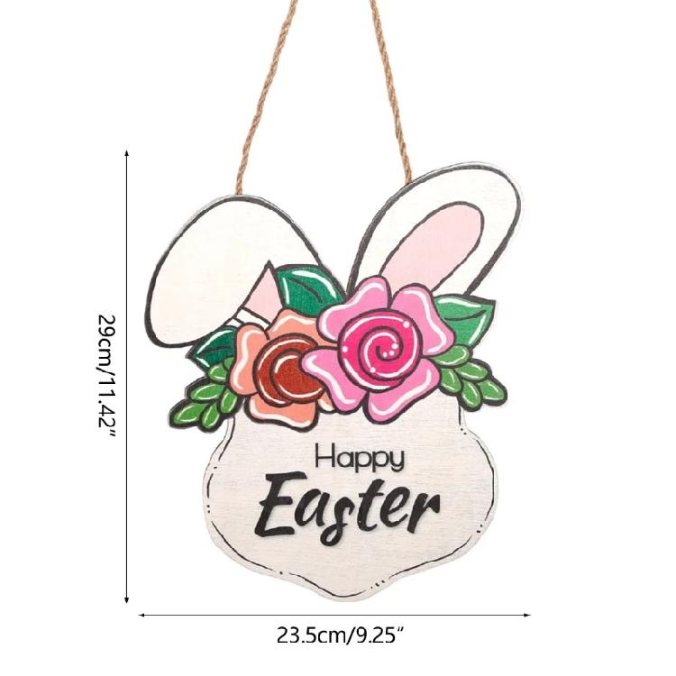 Wooden Hanging Door Sign Lovely Spring Celebration Sign Easter Wood Pendant