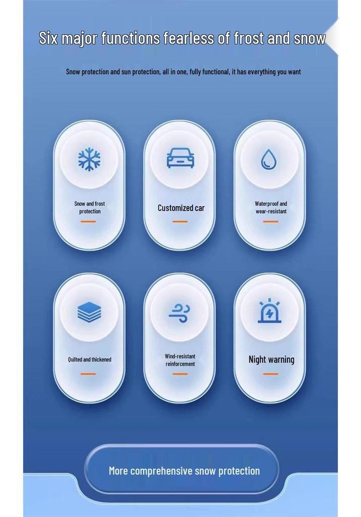 Universal Magnetic Car Snow Shield: Thickened Windshield Cover with Frost, Sun, and Anti-Freezing Protection