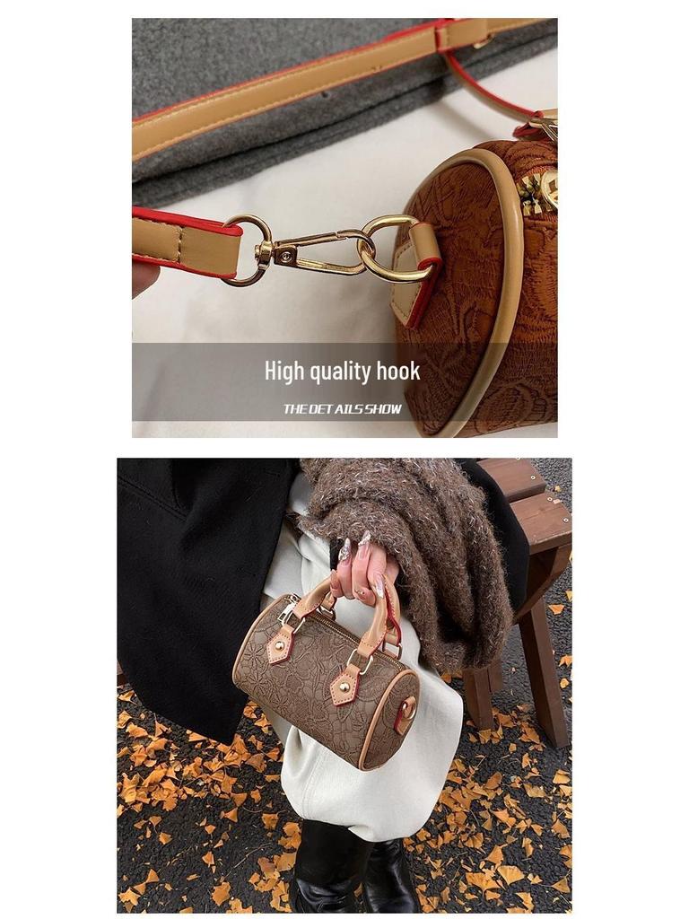 French-Style Boston Bag: New Fashion Pillow Handbag for Shoulder or Crossbody Carry