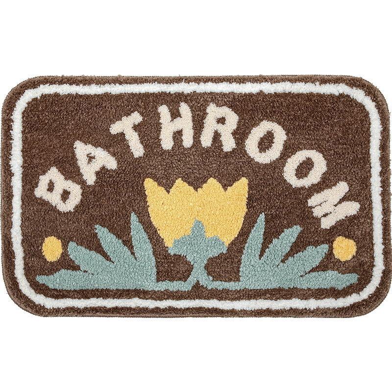 Cartoon Floor Mat Toilet Toilet Absorbent Kitchen Bathroom Non-slip Mat Door Entry Floor Mat Bedroom Carpet Floor Mat