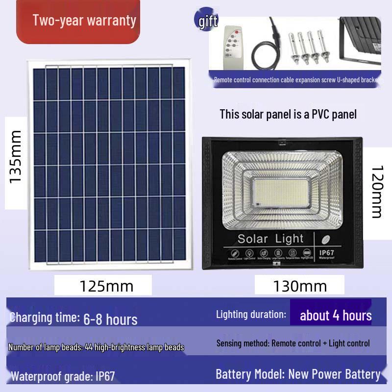 Outdoor Super Bright Solar Street and Courtyard Lights - Waterproof for Yard and Household Use