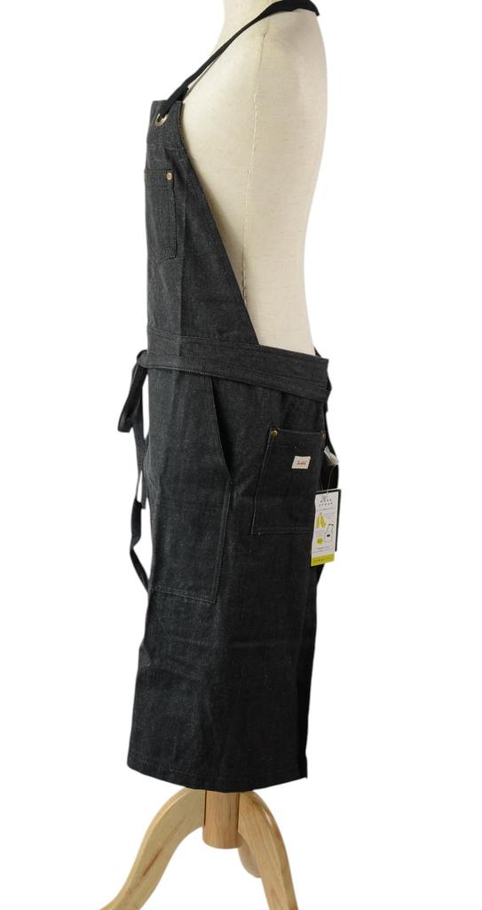 Friends Hill Long Apron Denim Stand Black