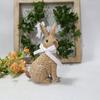 Resin Simulation Bunny Figurine Happy Easter Sitting Standing Position Rabbit Sculpture Handmade Realistic Bunny Model