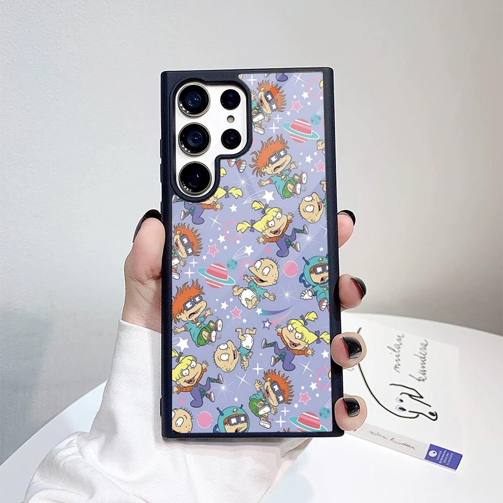 Cute Cool Rugrats Funny Phone Case For Samsung Galaxy S26 S25 S24 S23 S22 S21 S20 FE Edge Pro Plus Ultra PC+TPU Cover