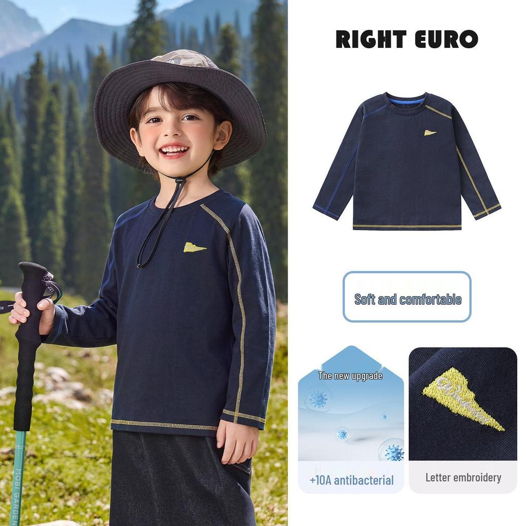 2026 Trendy Boys' Pure Cotton Long-Sleeve T-Shirt for Spring and Fall