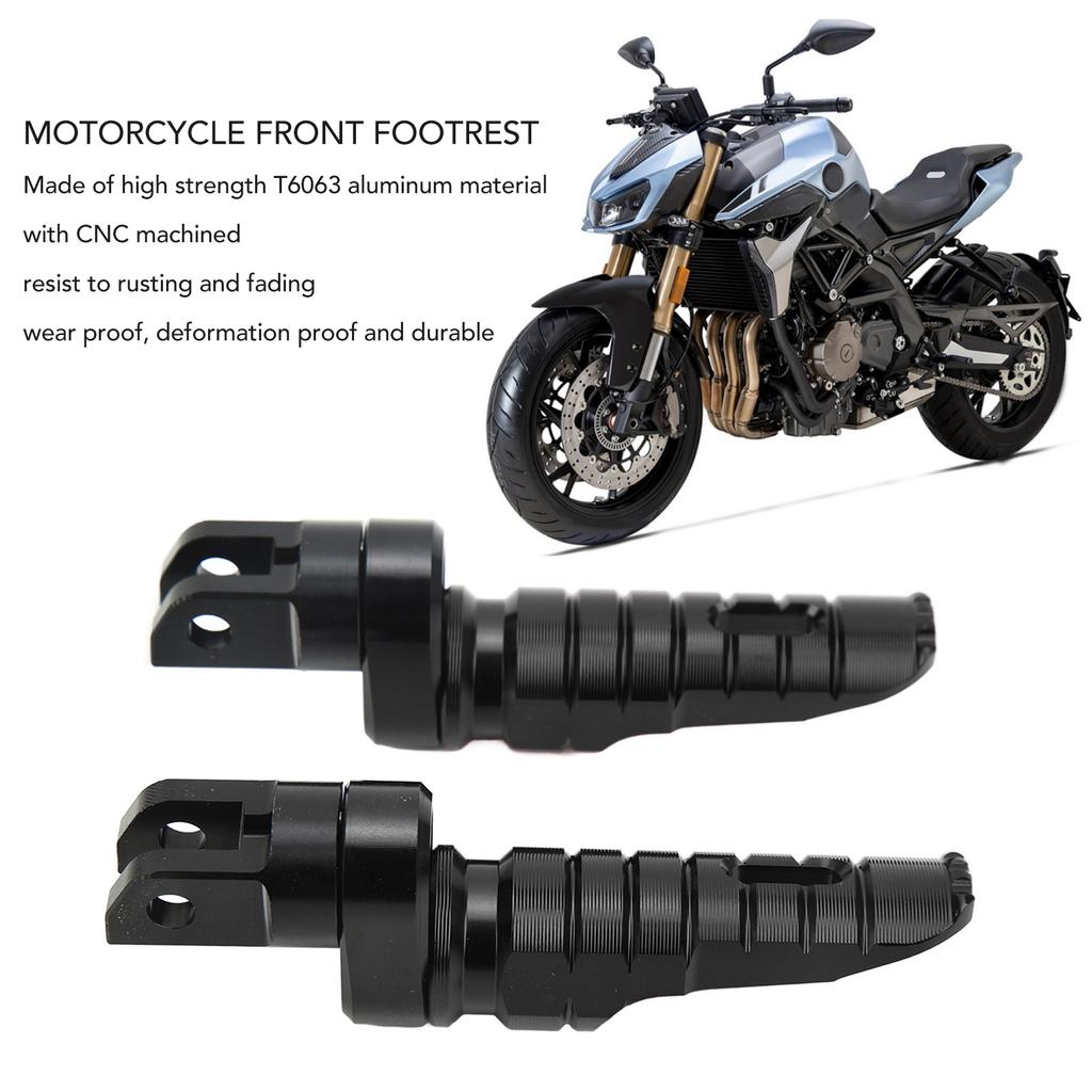 Motorcycle Front Foot Peg T6063 Aluminum Alloy Driver Footrest Pedal Bracket Replacement for BN302S