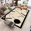 Black White Geometric Pattern Large Living Room Rug Non Slip Sofa Carpet Modern Abstract Design Floor Mat Home Interior Decor