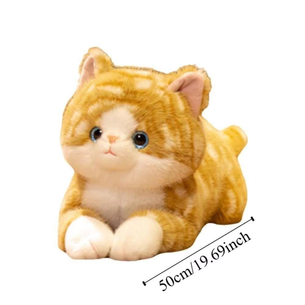 Cartoon Plush Cat Doll Soft Stuffed Toy Cute Pet Kitten Toy Home Decoration