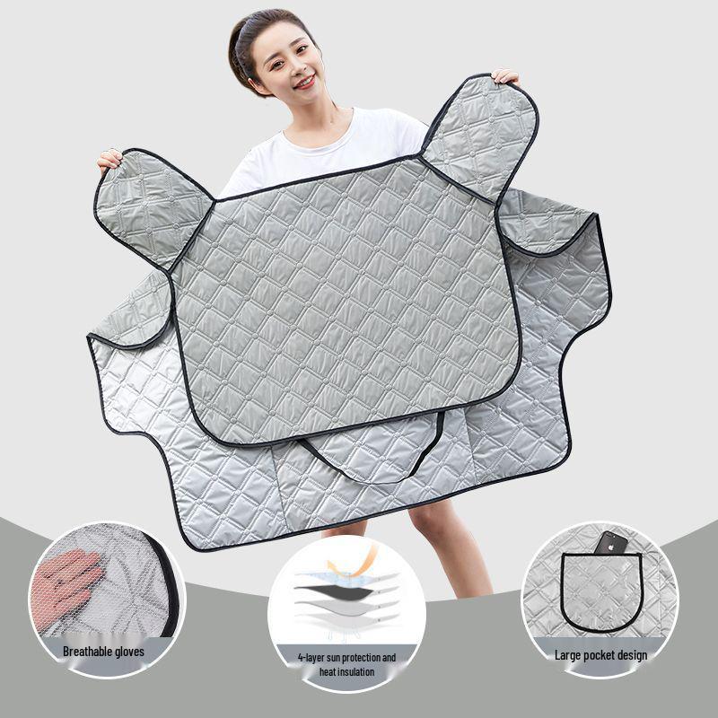 2024 New Universal Windproof Plush Thickened Electric Vehicle Windshield Battery Cover - Free Shipping Fleece-lined windproof