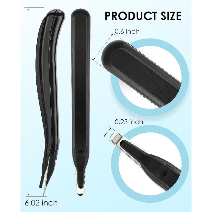 KTRIO Magnetic Staple Remover Tool 4 Pack, Professional Stapler Removers Flat Staple Puller Stick for Classroom, Office, Home, Classic Black