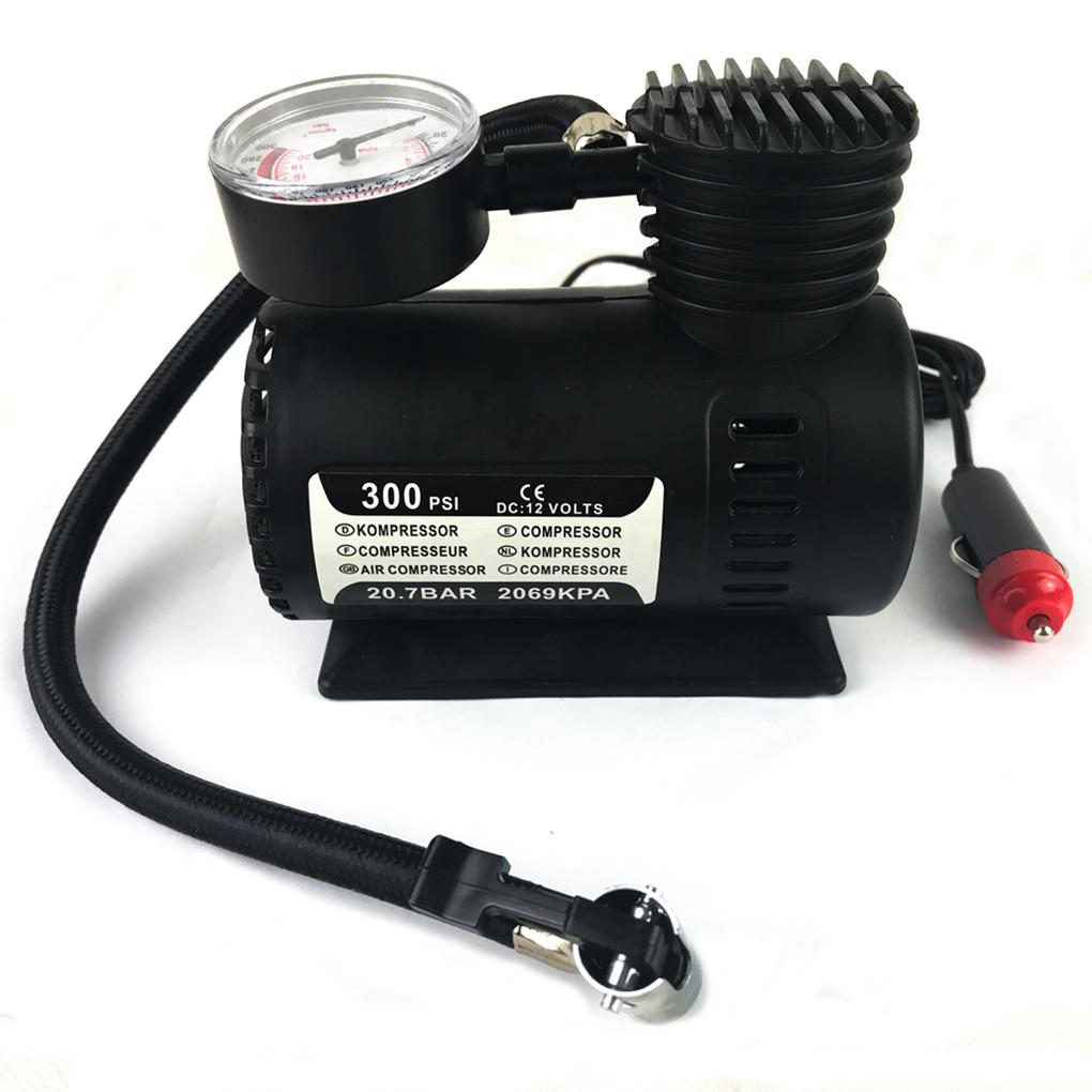 12V 300PSI Fast Inflating Car Electric Mini Compact Air Compressor Pump Bike Tyre Air Bed Balloon Inflator