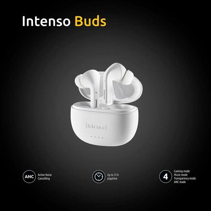 Casque sans fil - INTENSO - T302A - Annulation active du bruit - Mode transparent - Intra-auriculaire