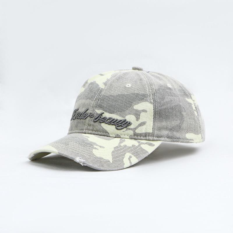New camouflage embroidered baseball cap female street trendy brand soft top sun hat male autumn cap showing small face