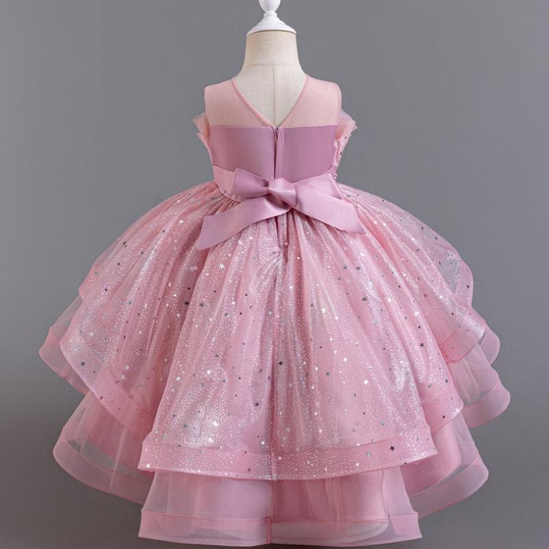 Children's Dress Princess Dress Wedding Bridesmaid Wedding Dress Fluffy Dress Lace Trail Gown Children's Wear