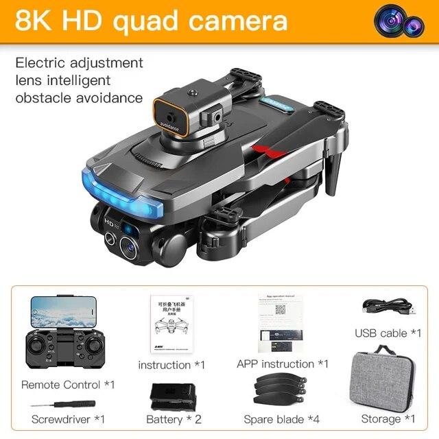 2026 New P15 Mini Drone GPS Professional 8K Hd Camera Obstacle Avoidance Aerial Photography Brushless Foldable Quadcopter Gift Toy