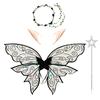 4Pcs Party Dress Up Butterfly Fairy Wings Set Lightweight Dress Up Wings  Women Girls