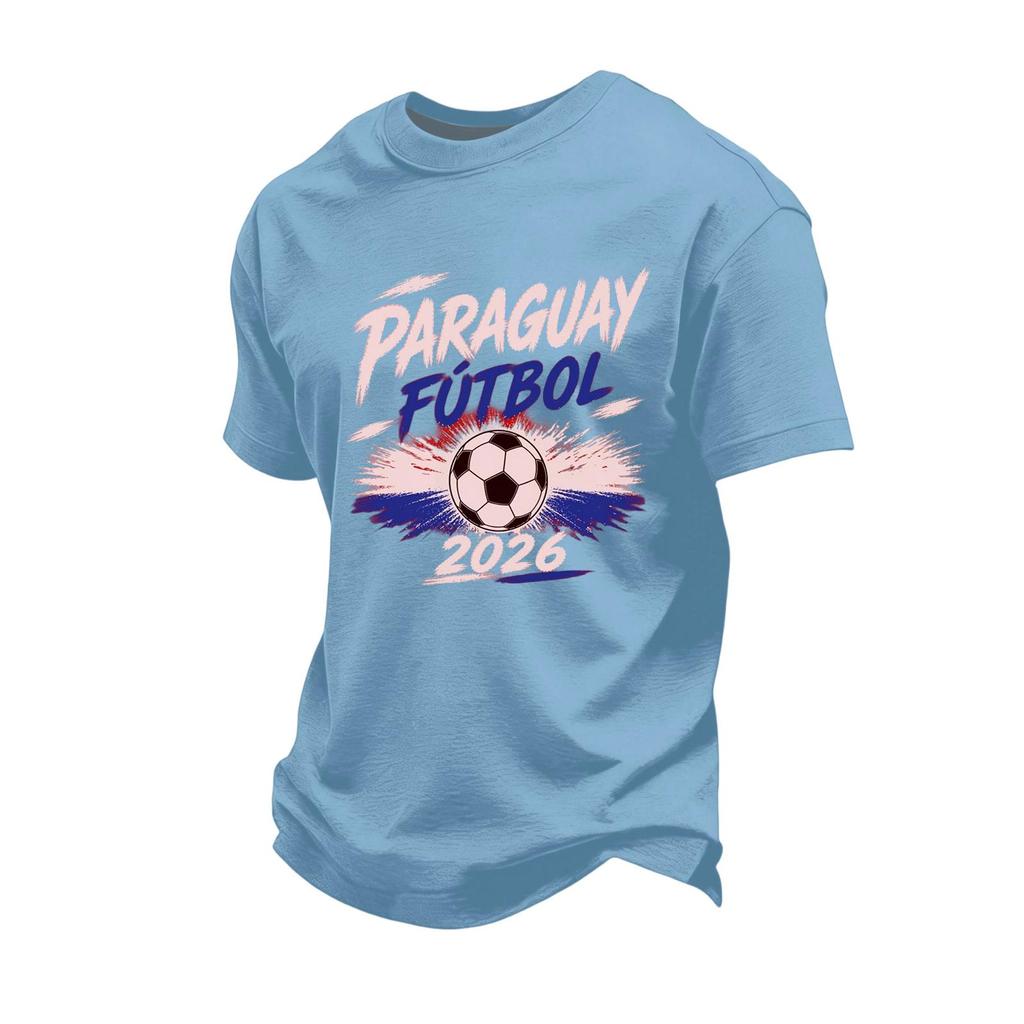Men's Casual Short Sleeve T-Shirt with Multi- Print Design for Sports Fan Support